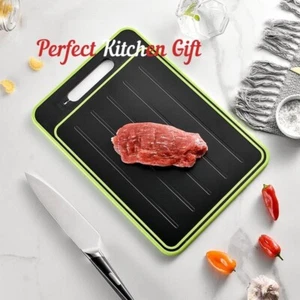 Tabla de cortar descongelación bandeja rápida con tabla gris descongelación de carne de doble cara - Imagen 1 de 9
