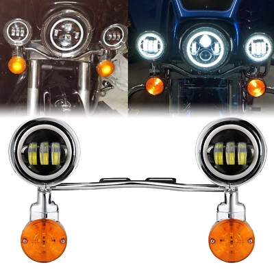 4.5" LED Fog Spot Passing Light Bar For Honda Shadow ACE Aero Spirit VT 750 1100 - Image 1 of 4