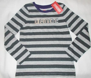 Gymboree Girls Gray Striped Long Sleeve Sequin DANCE Top Shirt Size 6 New - Picture 1 of 2