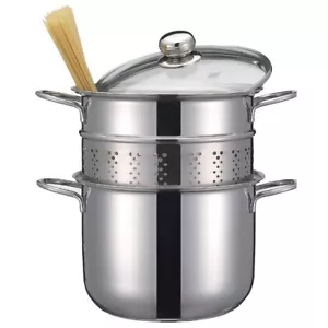 INOXRIV LOVE STORY SET PASTA CESTELLO COPERCHIO INOX 18/10 ANCHE INDUZIONE 5 Lt - Foto 1 di 8