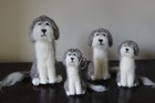 Needle Felted Bearded Collies Handmade 3 sizes and keyring