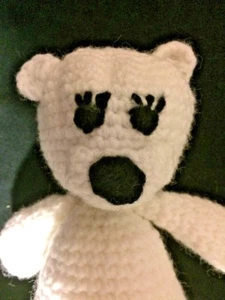 Handmade Crochet White Polar Bear - Picture 1 of 6