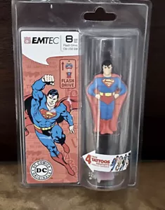 Flash Drive SuperMan Super Hero 8gb EMTEC DC Comics Kids Action Figure Tattoos - Picture 1 of 2