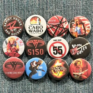 VAN HALEN Sammy Hagar musica anni 80 1,5" bottoni pinback classico hard rock, 12 spille - Foto 1 di 5