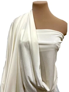 VELVET..STRETCH..IVORY/OFF WHITE  BTY.. 58" WIDE.. FORMAL. COSPLAY, COSTUME  - Picture 1 of 1