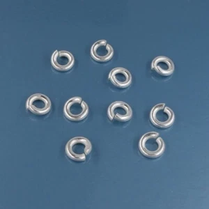 10 conectores de anillo de salto abierto HD de plata de ley de 5 mm x 1,3 mm (calibre 16) #33105 - Imagen 1 de 2
