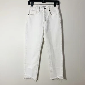 FRAME Le Original Front Cuff Straight Leg In Rumpled Blanc Grind Size 24 - Bild 1 von 11