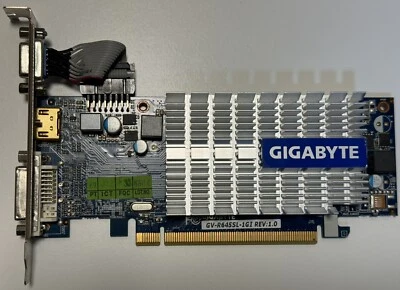 💻GIGABYTE AMD RADEON HD6450 1GB PCI-E X16 DVI HDMI VGA LP GV-R645SL-1GI WORKS - Image 1 of 4
