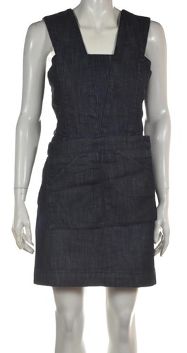 Abito da donna blu Kate Spade sabato taglia 2 guaina solida sopra il ginocchio senza maniche