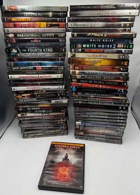 68 Horror Movie DVD Lot, Paranormal State/Paranormal Activity/Rose Red+Tested - Image 1 of 4