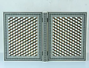 Fine Anglo-Indian sadeli micro mosaic work folder / blotter, c.1890 - Picture 1 of 12