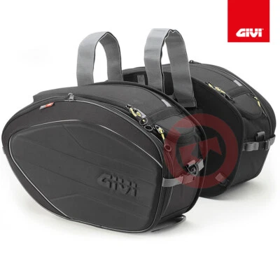 EA100C GIVI EASY COPPIA BORSE LATERALI MORBIDE UNIVERSALI MOTO ESTENSIBILI 40L - Immagine 1 di 4