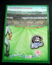 1999 COLUMBUS CLIPPERS Baseball Souvenir Program NY Yankees Minor League