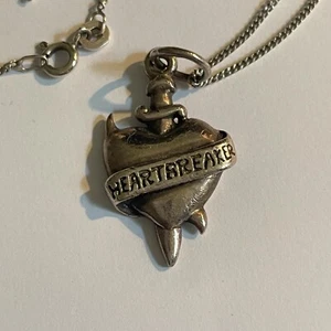 Lesley Hoffman Femme Metale Sterling Silver Pendant Chain Goth Alt Rockabilly - Picture 1 of 8