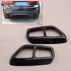 Set Exhaust Muffler Pipe Tip Cover Trim fit for BMW 5 Series G30 G31 2017-2020 - Picture 1 of 5