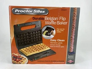Panadera de gofres abatible belga Proctor Silex ~ fabricante negro ~ 26060 años - Imagen 1 de 5