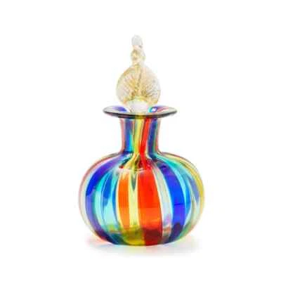 Nuevo jarrón pequeño arco iris de Murano botella de perfume arte italiano vidrio de Venecia Foto 1 de 2