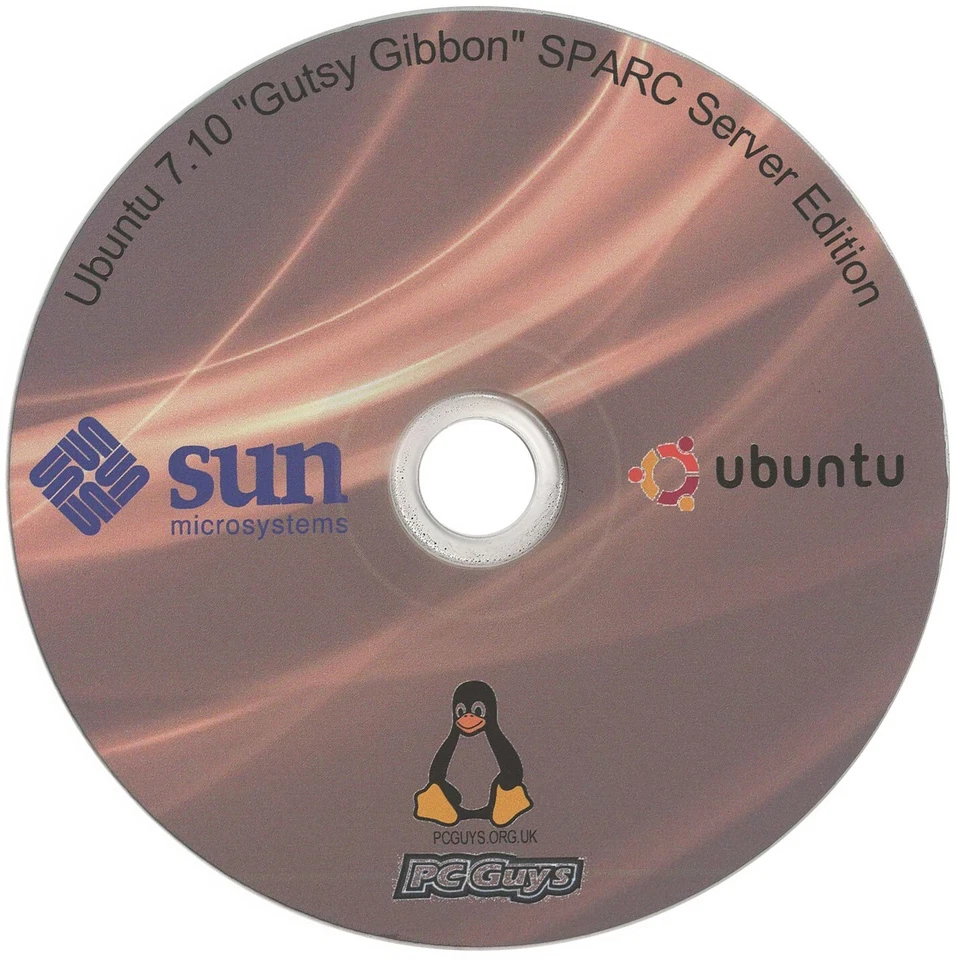 Ubuntu 7.10 Gutsy Gibbon SPARC Server CD Sun Ultra SunFire Blade - Image 1 of 1