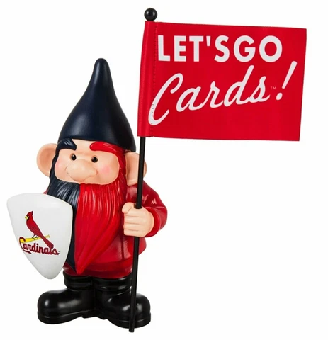 St Louis Cardinals 10" Garden Gnome Flag Holder Outdoor Statue Decor Baseball Cover