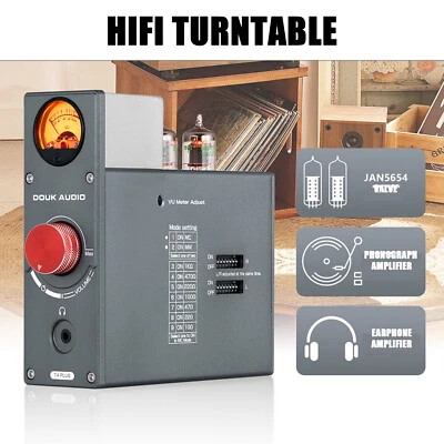 Vintage HiFi Vacuum Tube Preamp Stereo Audio Amplifier Headphone Amp VU Meter - Image 1 of 4