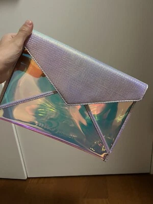 Bolso sin asas Rebecca Minkoff rosa púrpura cromado transparente Foto 1 de 4