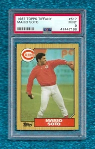 1987 TOPPS TIFFANY #517 MARIO SOTO PSA 9 COMME NEUF POP 3 CINCINNATI REDS - Photo 1/1
