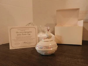 Lenox 2003 Springtime Goose Easter Egg Trinket Box Edizione Limitata - Foto 1 di 3