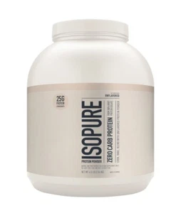 Isopure Zero Carb Pure Whey Isolate Protein Powder Vitamins Unflavored 4.5 Lbs - Picture 1 of 3