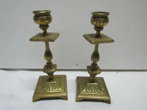 Antik Paar Kerzenhalter IN Bronze - Bild 1 von 5