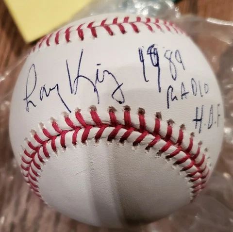 Larry King TV Radio Authentic Autographed Baseball RARE 1989 Radio HOF Ins JSA Cover