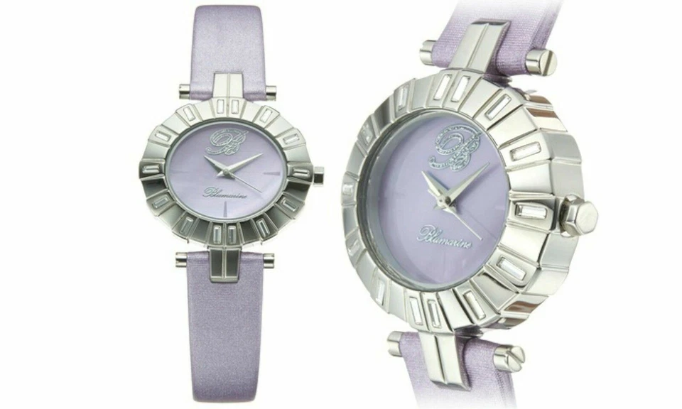 NEW Blumarine 3151LS Women's Essence Collection MOP Purple Strap Silver SS Watch - Image 1 of 1