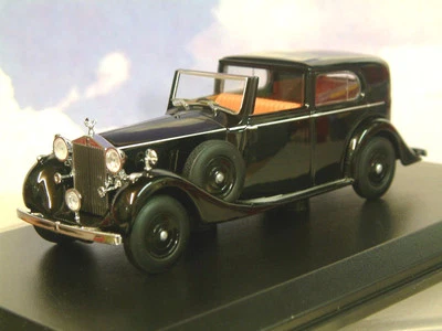 OXFORD 1/43 ROLLS ROYCE PHANTOM III SEDANCA DE VILLE MULLINER BLACK 43RRP3001 - Image 1 of 2