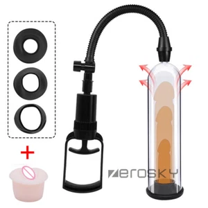 Penis Pump Sleeve Enlarger Vacuum Stretch Cylinder Enlargement Pump Extender Set - Picture 1 of 11