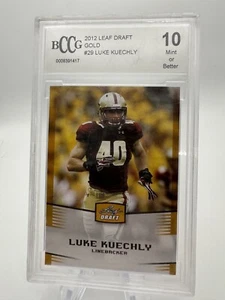 2012 Leaf Draft - Luke Kuechly #29 Blue ROOKIE CARD!!  Graded Beckett 10 - Picture 1 of 3