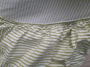 Sábana Ajustable Ralph Lauren Verde Rayas Queen 100% Algodón Bolsillos Profundos-Nueva - Imagen 1 de 6