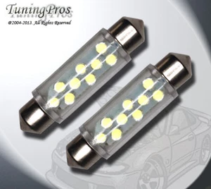 (1 Pair) Set of 2 pcs Map Light Festoon 42mm 1.65" 9 White LED Bulbs 562 578 - Picture 1 of 3