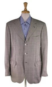Brioni Nomentano Gray Knit Windowpane Wool 3-Btn Sportcoat Blazer 41R 42R - Picture 1 of 11