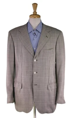 Abrigo deportivo Brioni Blazer Nomentano gris tejido ventana lana 41R 42R Foto 1 de 4