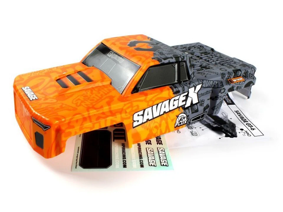 HPI Racing Savage Flux Grey/Orange/Grey PAINTED Body HPI160105 - Image 1 of 1