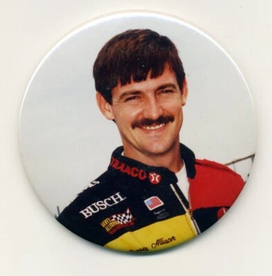 Davey Allison NASCAR Racing Driver Picture 3" Botón Pin Foto 1 de 2