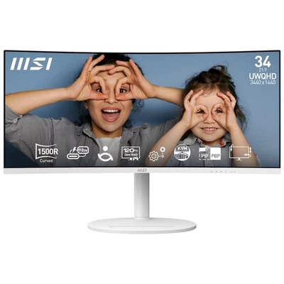 MSI Modern MD342CQPW 34" VA UWQHD 120Hz 1ms Ultrawide Curved Modern MD342CQPW - Image 1 of 4