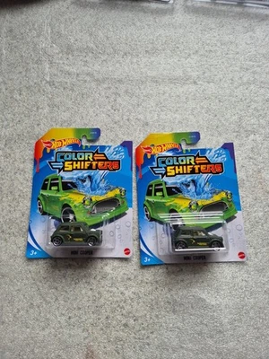 hot Wheels Mini Cooper Color Shifter 2020 Lot Of 2 One Card Is Damaged Check Fot - Image 1 of 4