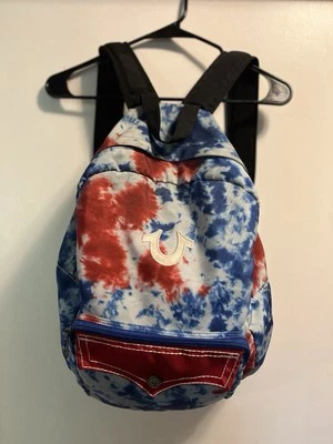 True Religion Red, Blue & White Backpack, Book Bag 4th Of July Holiday - Image 1 of 4