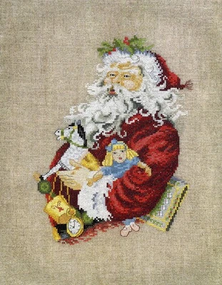 Santa Cross Stitch Pattern Permin Of Copenhagen Chart 150205 Vintage Victorian - Image 1 of 2