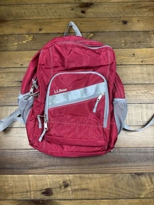 Vintage LL Bean Backpack Red  Hiking Camping Outdoors - Picture 1 of 8