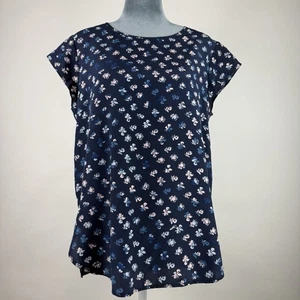 Blusa floral azul 100 % seda Diane Von Furstenburg talla 6 pequeña para mujer - Imagen 1 de 6