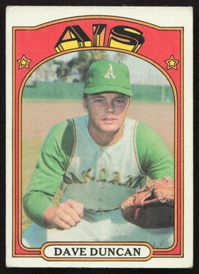 1972 Topps #17 Dave Duncan Oakland Athletics EX-EXMINT SET BREAK! - Image 1 of 2
