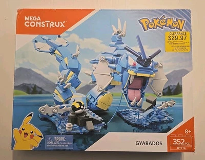 NUEVO EN CAJA MEGA CONSTRUX Pokemon Gyarados Juego de Construcción DFY14 352 Piezas Nuevo Caja Sellada Foto 1 de 2