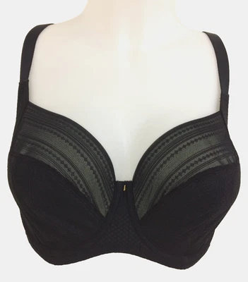 Panache Women's Bra Size 30FF Black Underwired Mesh Full Cup Non Padded New F1 - image 1 of 4