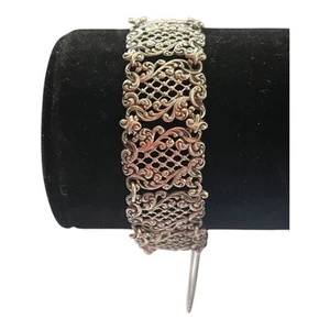 "Pulsera panel diseño pergamino ornamentado vintage 6"" leer" - Imagen 1 de 8